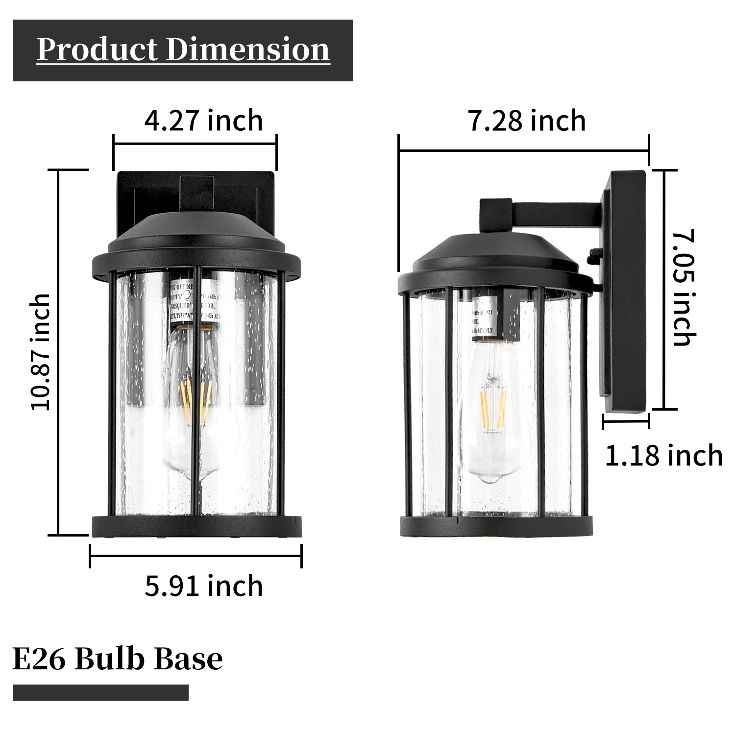 Outdoor Wall Sconces 2 Pack