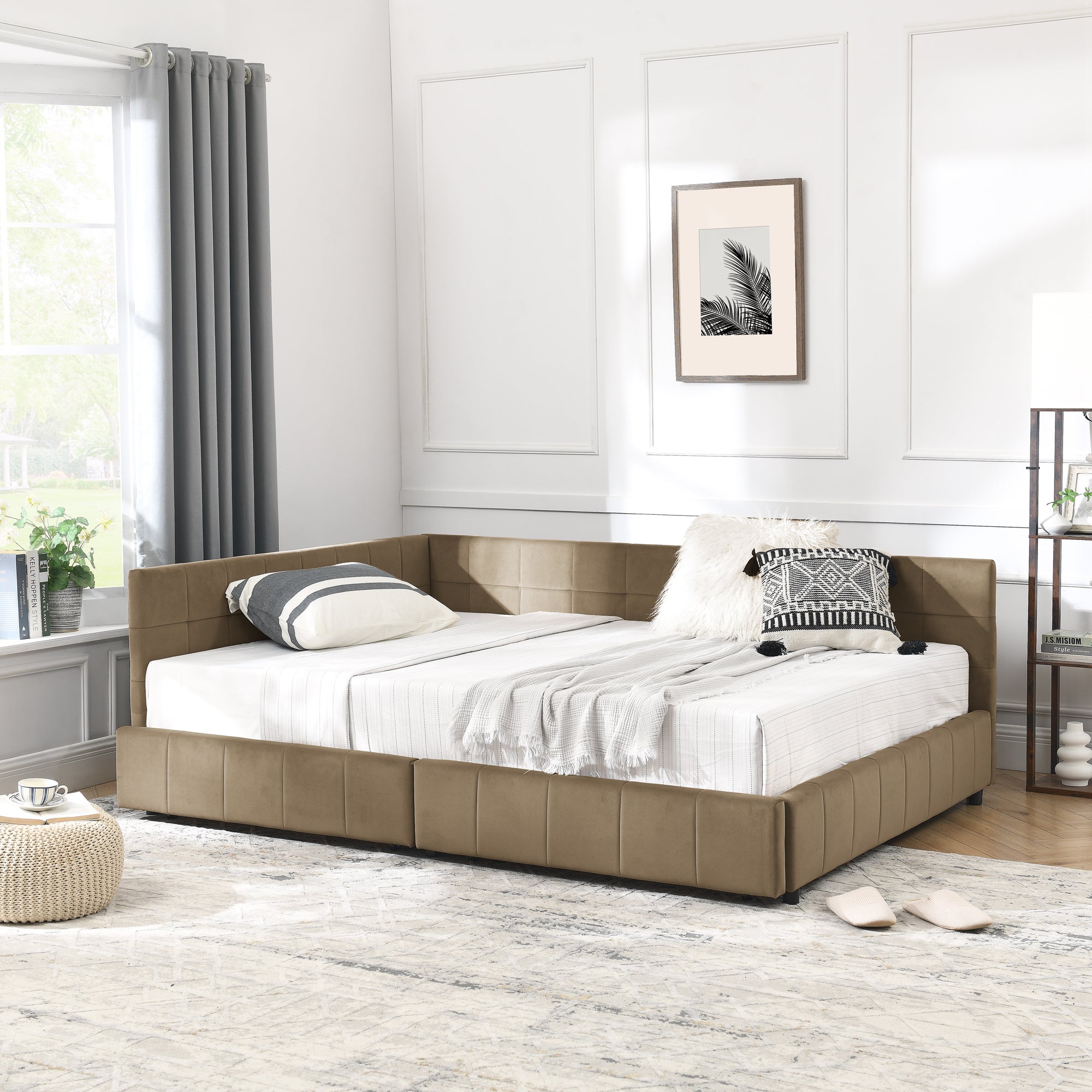 Full Size Storage Upholstered Tufted Bed Frame