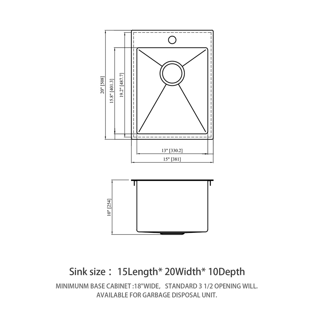 Stainless Steel Drop-In Kitchen Sink