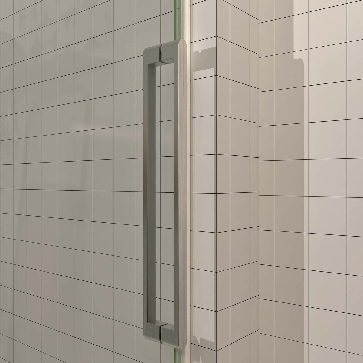 Frameless Sliding Shower Door, 56-60 Inch Width, 76 Inch Height, Brushed Nickel