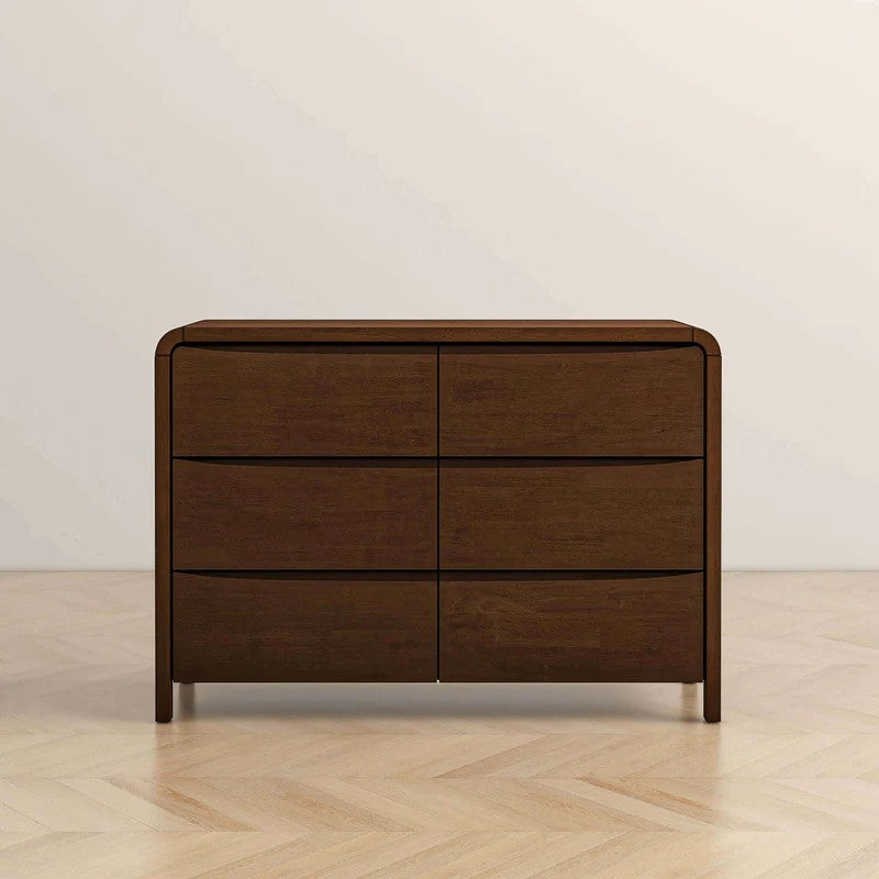 Lionel Mid Century Modern Solid Wood 6-Drawer Dresser