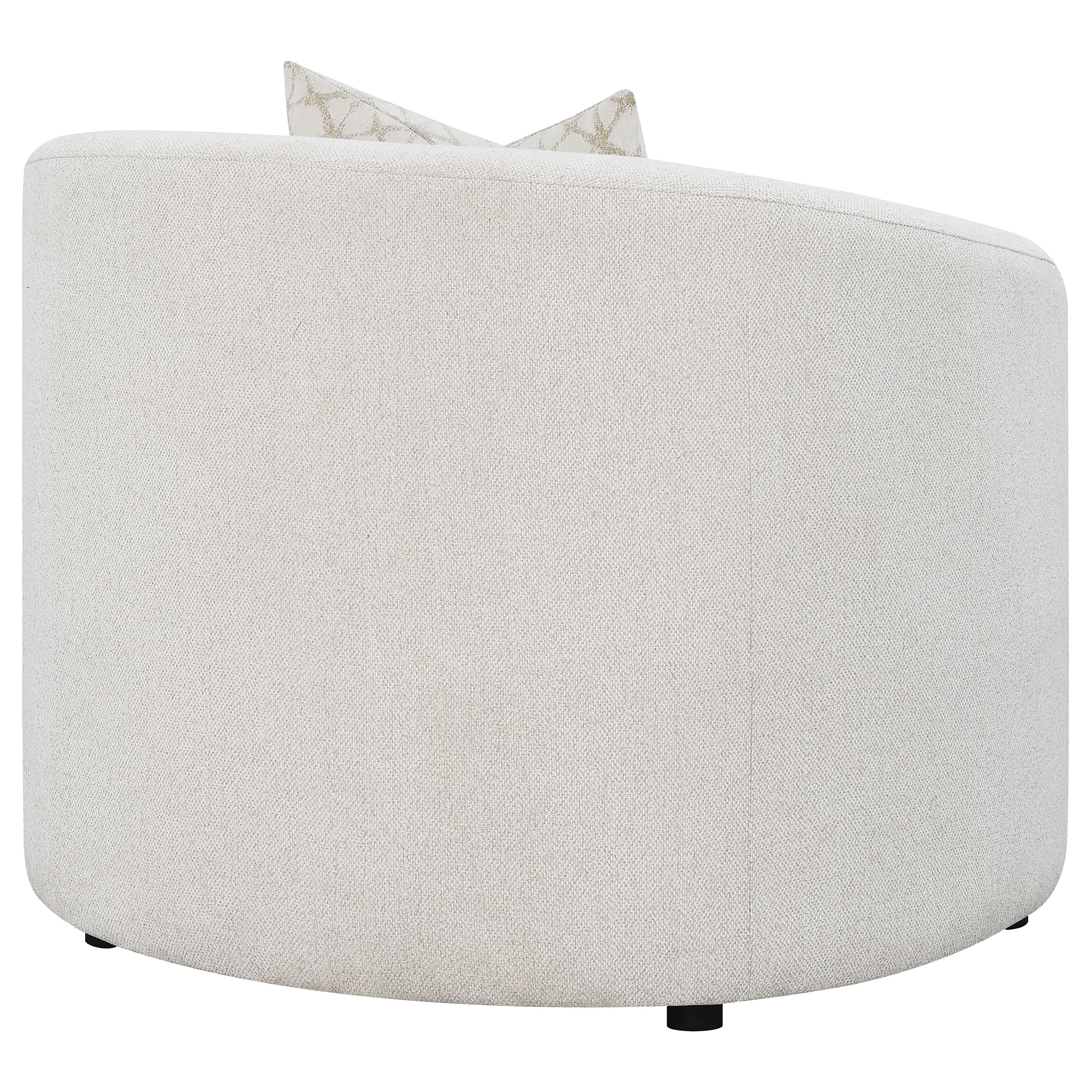 Rory Latte Sloped Arms Chair with Pillow
