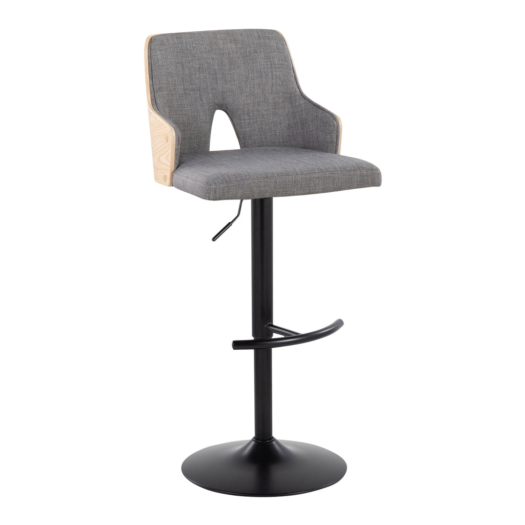 Contemporary Adjustable Barstool with Swivel