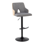 Contemporary Adjustable Barstool with Swivel