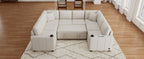107.1" Sectional Sofa Convertible Pull-out Sofa Bed