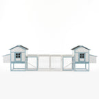 Large Wooden Chicken Coop with Double Nesting Boxes