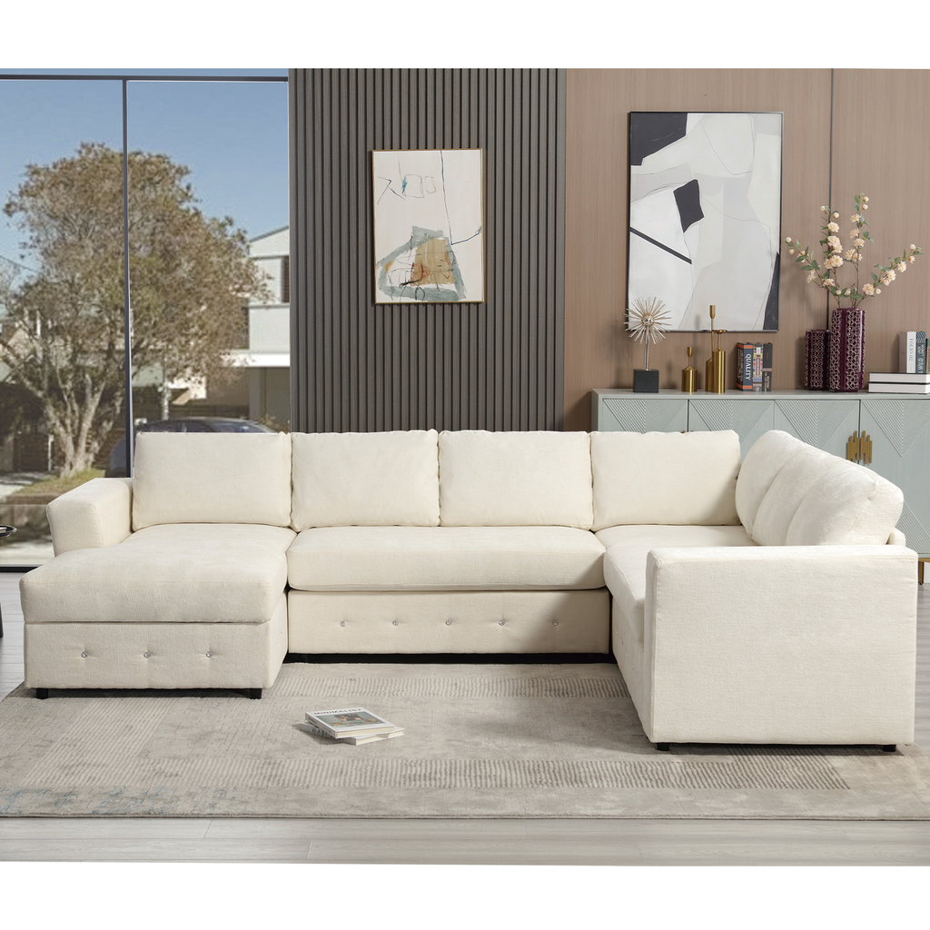 110.75" Modern U Shaped Sectional Sofa