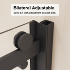 Frameless Shower Door with Zinc Roller Rail System