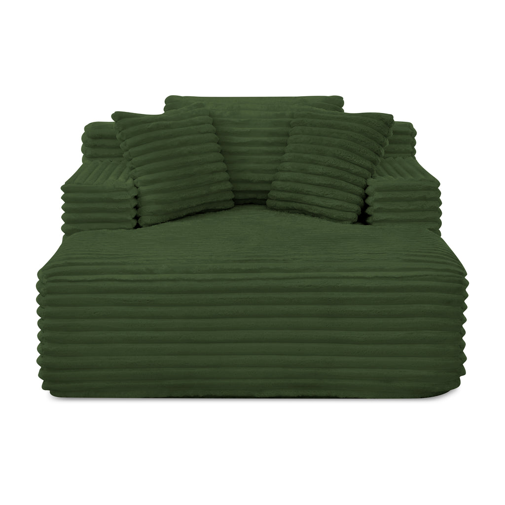 Fluffy Corduroy Upholstered Cloud Couch Sofa Bed