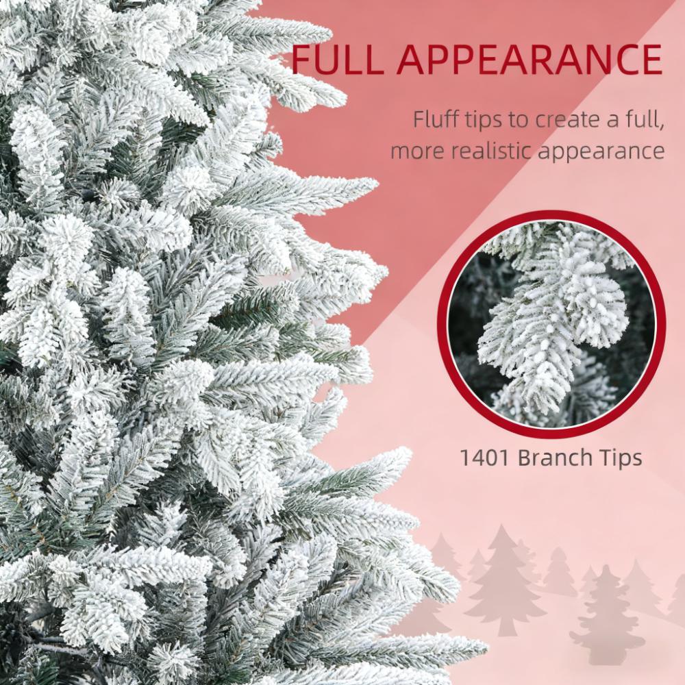 Hinged Artificial Flocked Christmas Tree