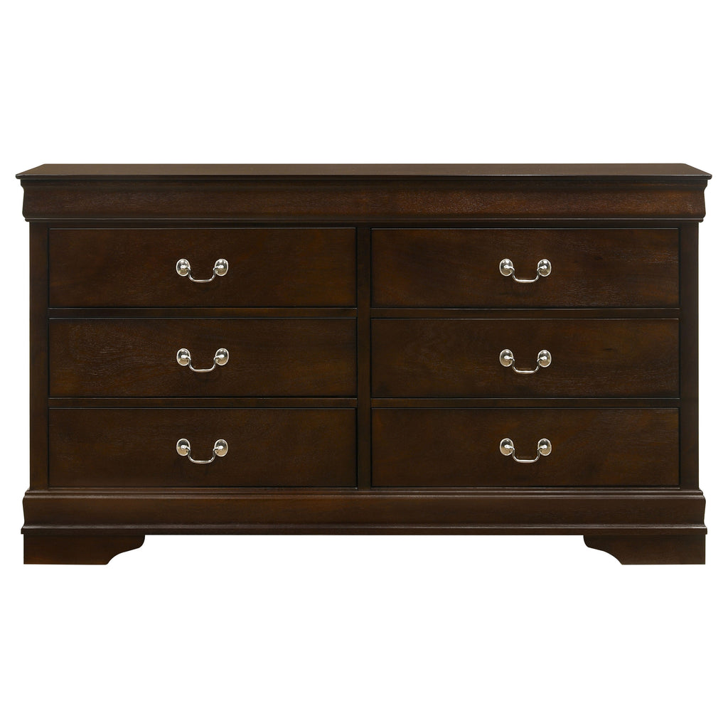 Frances Cappuccino 6-Drawer Dresser