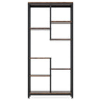 69.2" 6-Tier Rustic Brown Industrial Etagere Bookcase