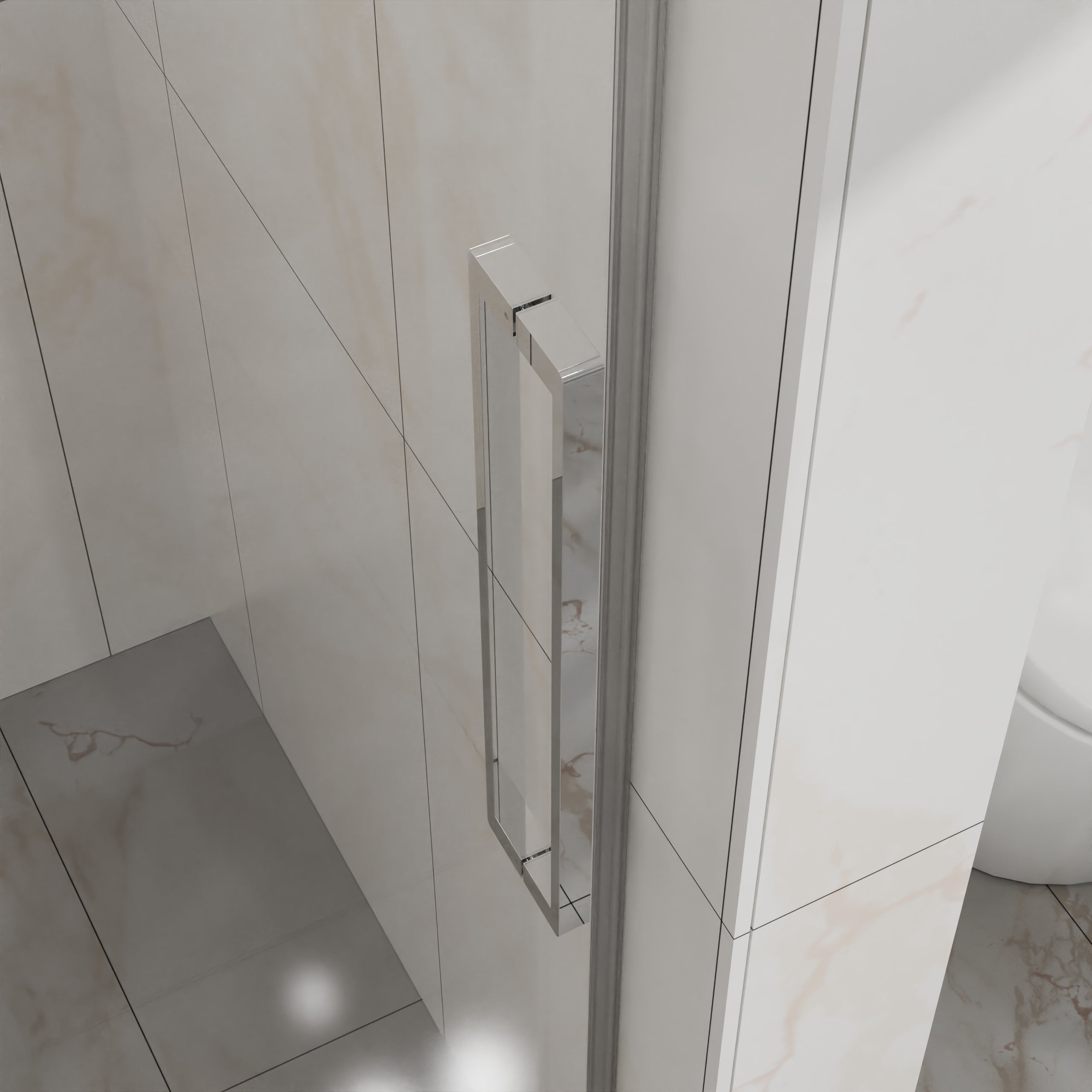 Goodyo Frameless Shower Door - 48" W x 72" H