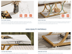 47.24-inch Modern Rectangle Coffee Table in White & Gold