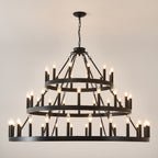 3 Tiers Wagon Wheel Chandelier