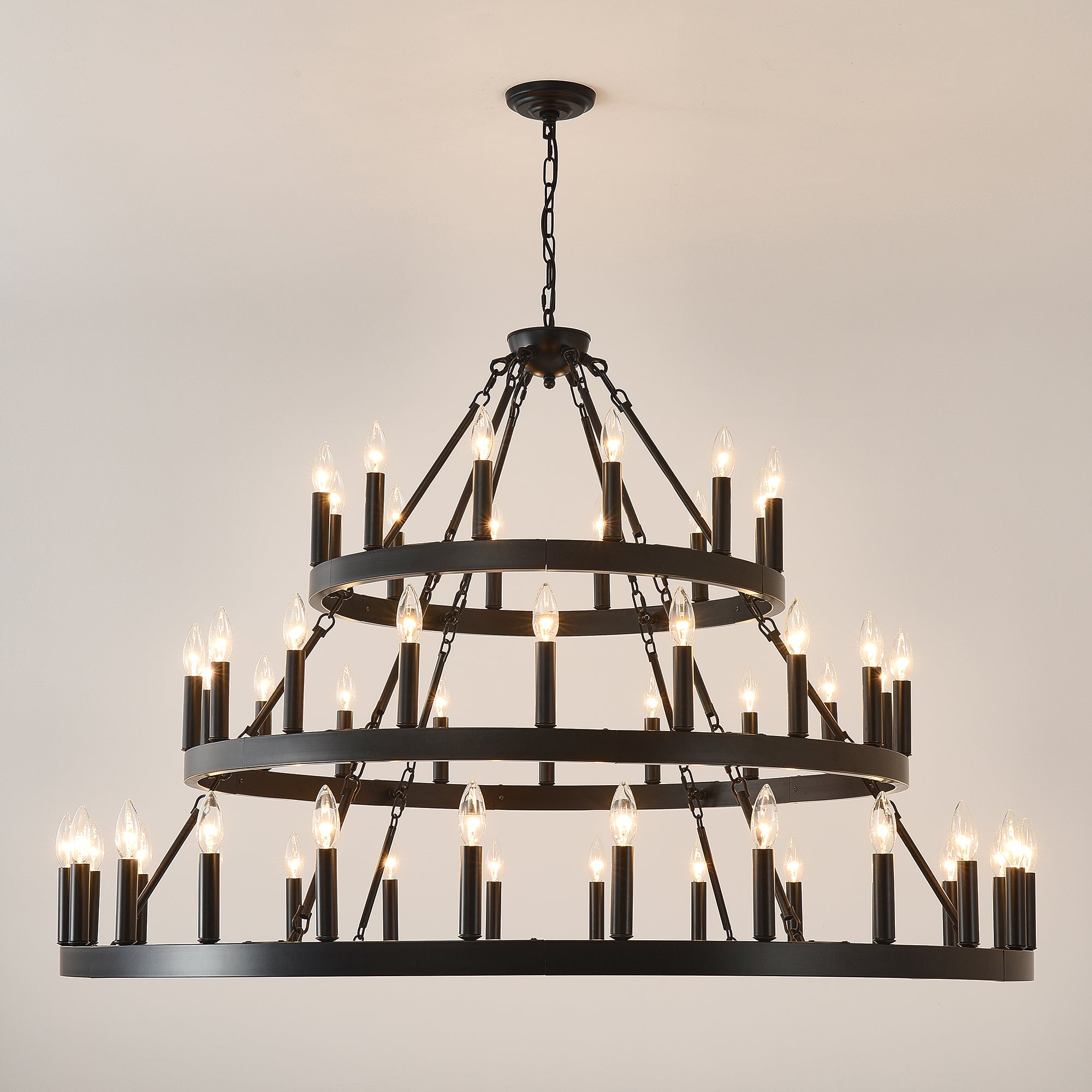3 Tiers Wagon Wheel Chandelier