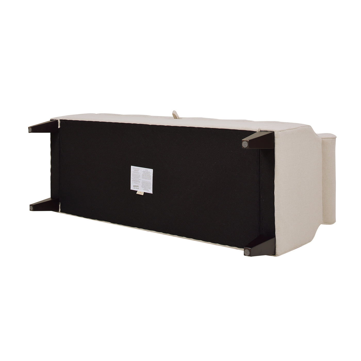 Jacqueline 57.5" Tufted Roll Arm Storage Bench, Sky Neutral
