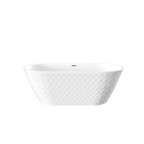 59" Acrylic Freestanding Bathtub with Unique Diamond Pattern Design