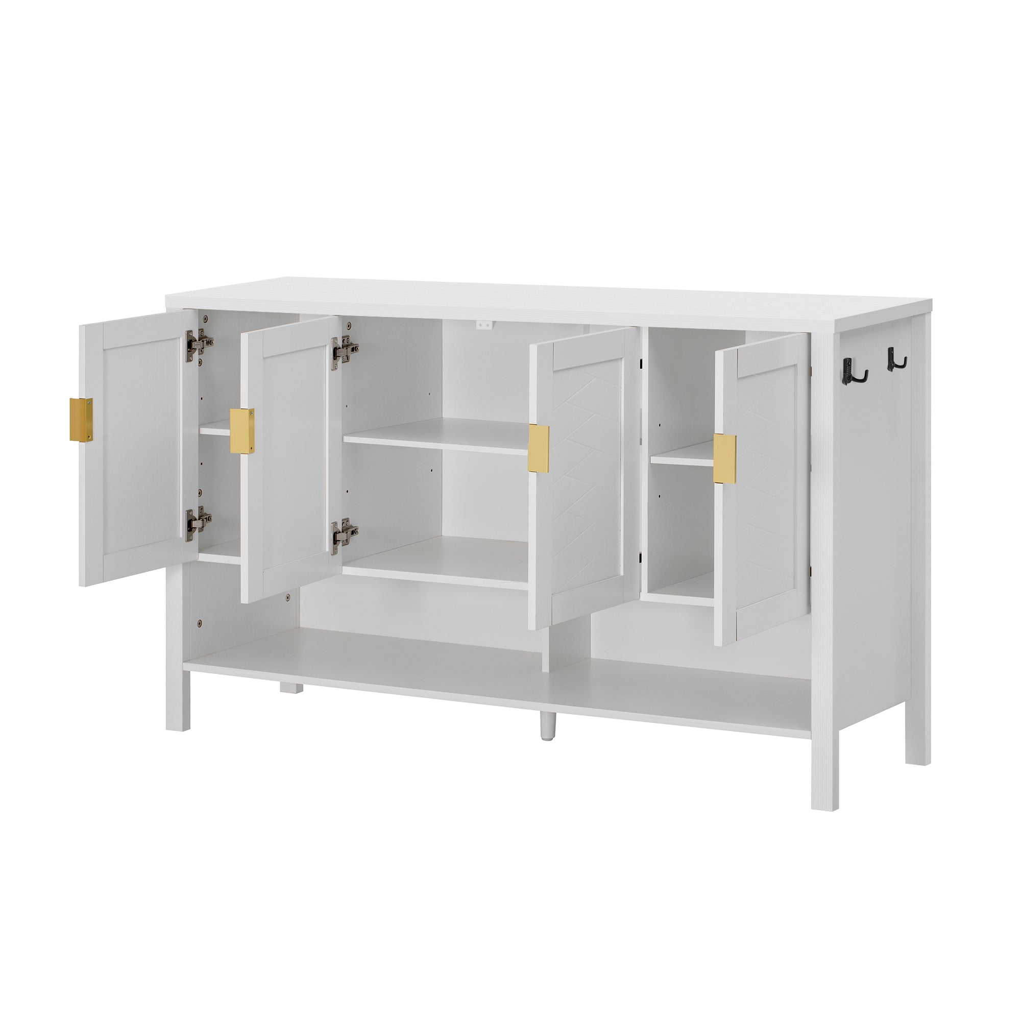 U Style 55.1" Storage Sideboard with 4 Doors