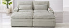Loveseat Sofa 70.9" Convertible with Ottoman and USB Ports