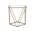 Fogya Mirrored & Champagne Table