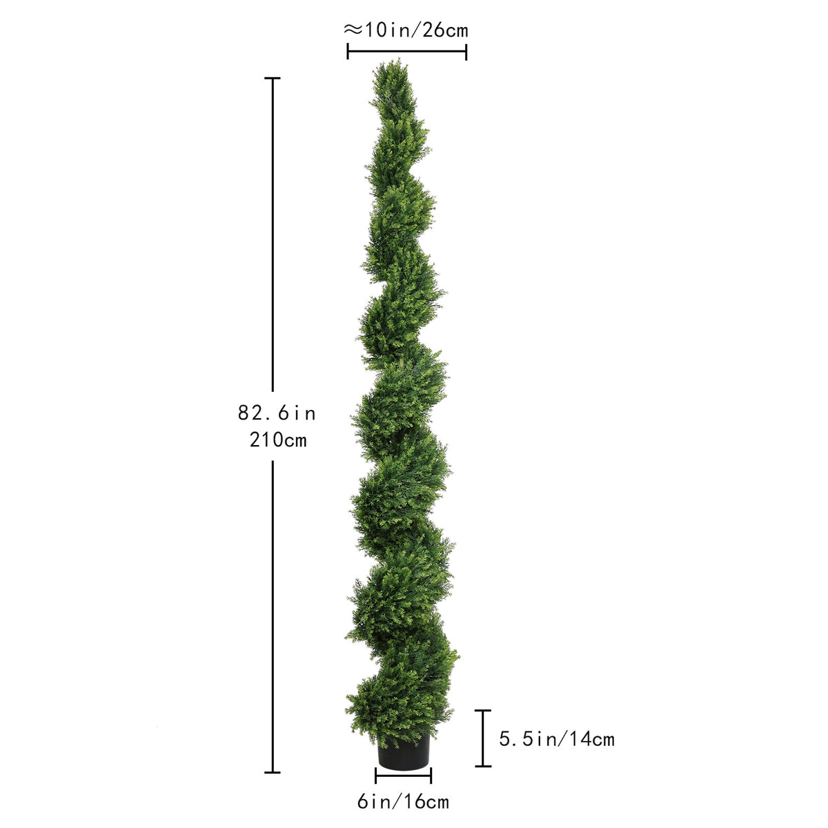 7FT Tall Artificial Two-Tone Cypress Pine Tree – Realistic Lifelike Faux Greenery with