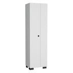 Attica Broom Cabinet Double-Door Design with Inner Shelves and Side Hangers