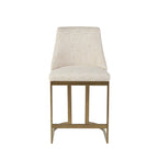 26"H Upholstered Counter Stool with Metal Base