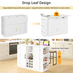 U-Style 47.2" Counter Height Table with Foldable Top