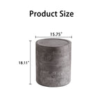 Modern Faux Concrete Round Corner Accent Table