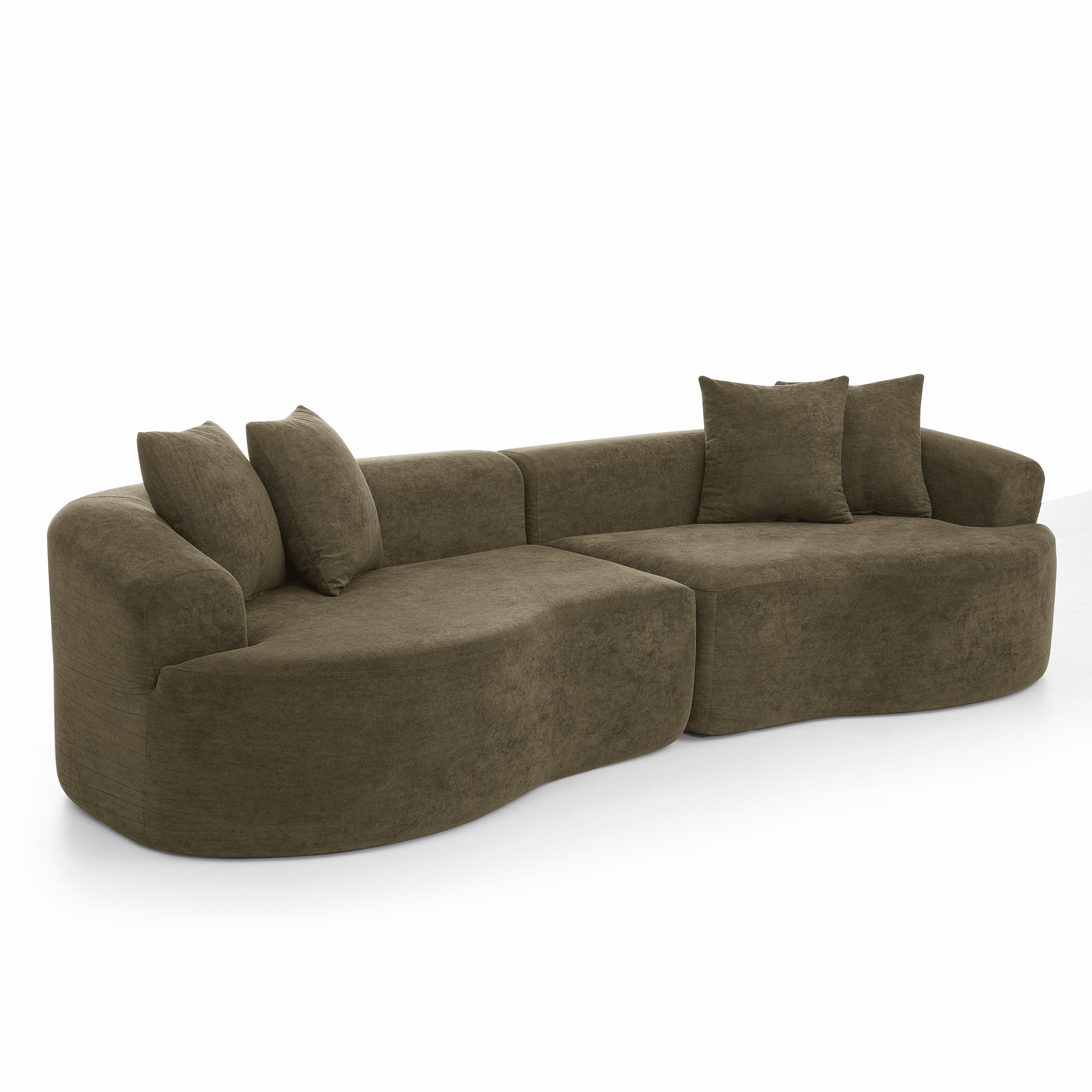Modern Cloud 4-Seater Sectional Curved Sofa