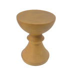 16" Ribbed Concrete Accent Table