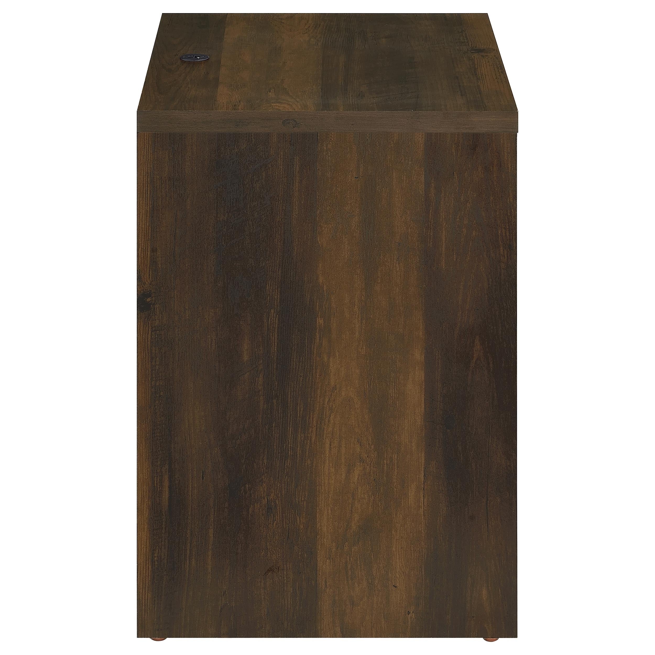 Geary Dark Pine 2-Drawer Nightstand with LED Lights and USB