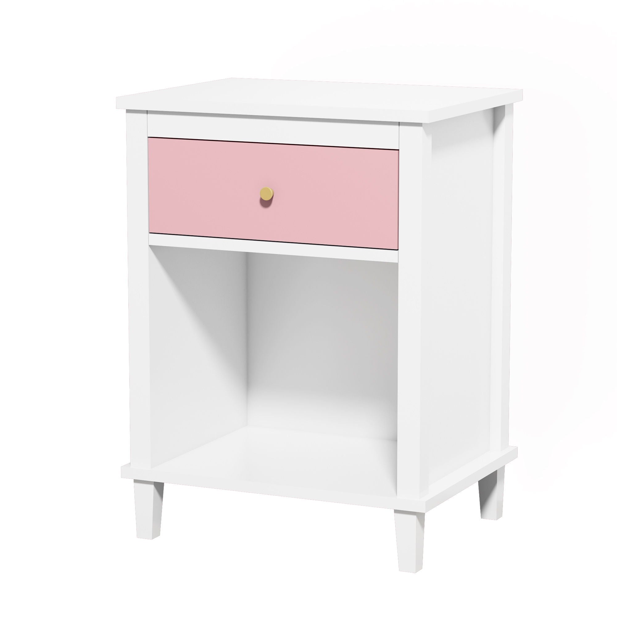 Nightstand With 1 Drawer and 1 Shelf