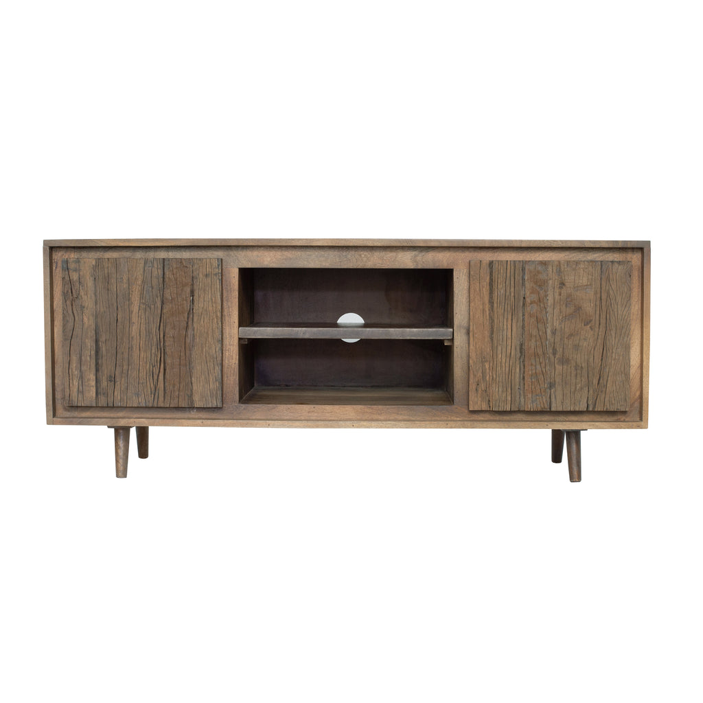 55x16x22.5" TV Cabinet With Recycle Wood