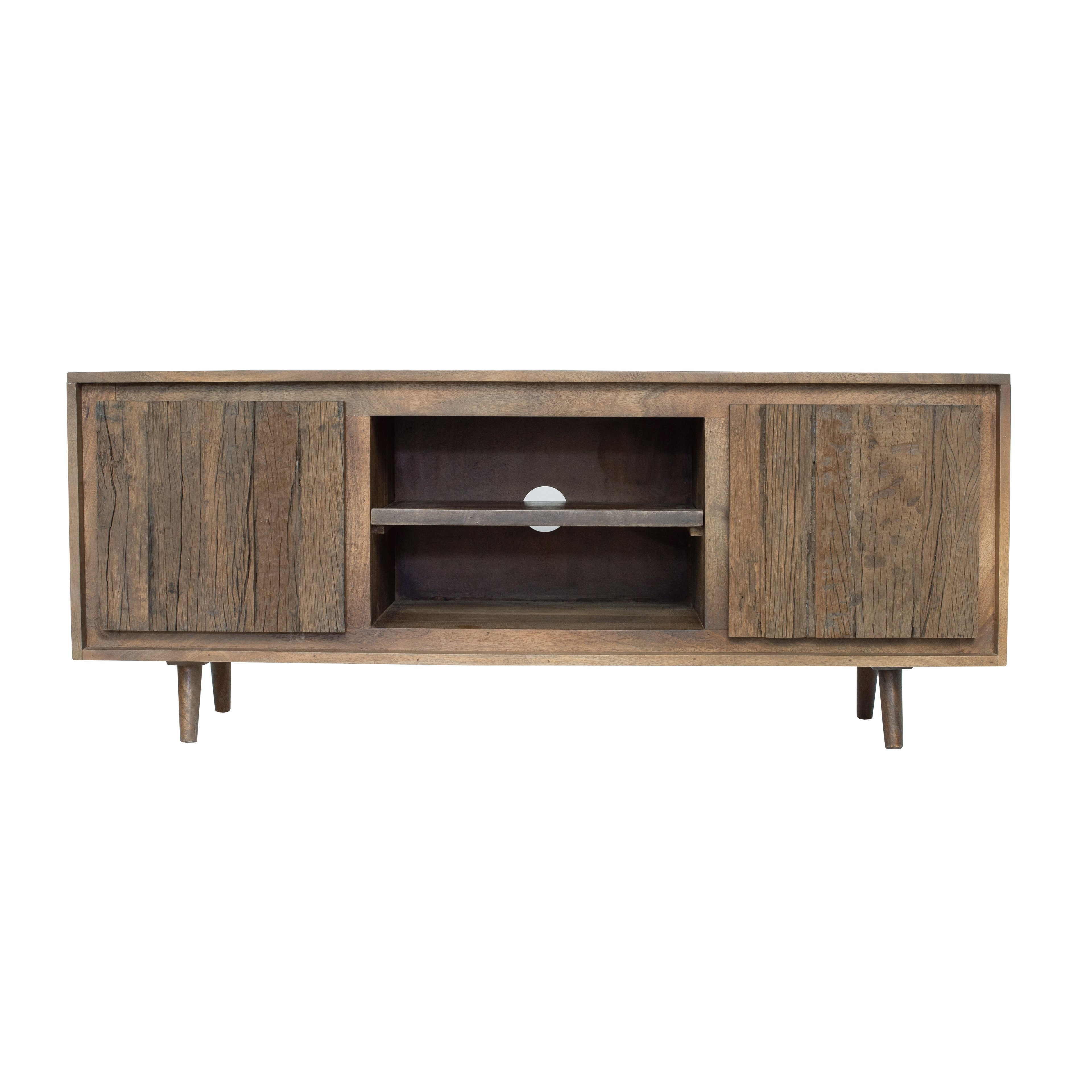 55x16x22.5" TV Cabinet With Recycle Wood