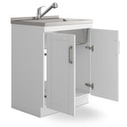 Kyle 28" Laundry Cabinet with Faucet and Stainless Steel Sink