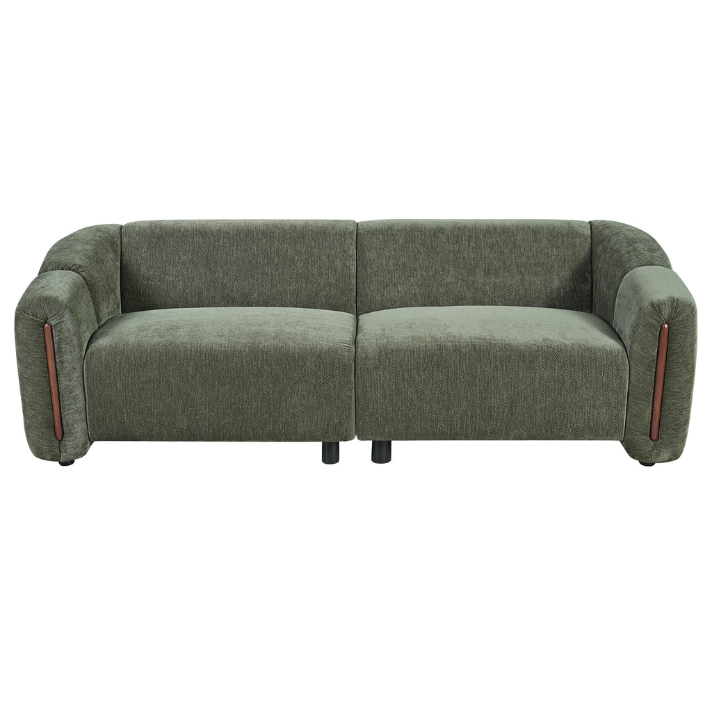 87.4" Modern Minimalist Curved Block Sofa
