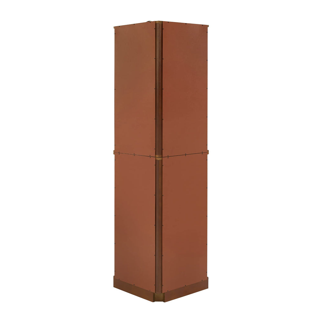 6 Shelf Corner Curio Display Cabinet With Lights, Mirrors, and Adjustable Shelves