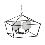 Sleek Industrial Iron Chandelier