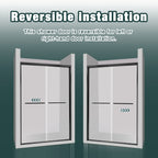 56-60"x74" Aluminum Frame Double Sliding Shower Door