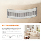 Boneless L-Shape Sectional Sofa with Curved Chaise