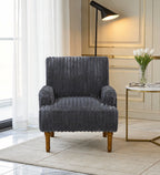 Modern Accent Chair with Solid Wood Legs