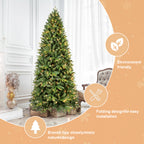 6FT Christmas Tree with 1032 Tips and 300 Warm Lights