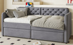 Twin Size Upholstered Daybed with Storage Drawers