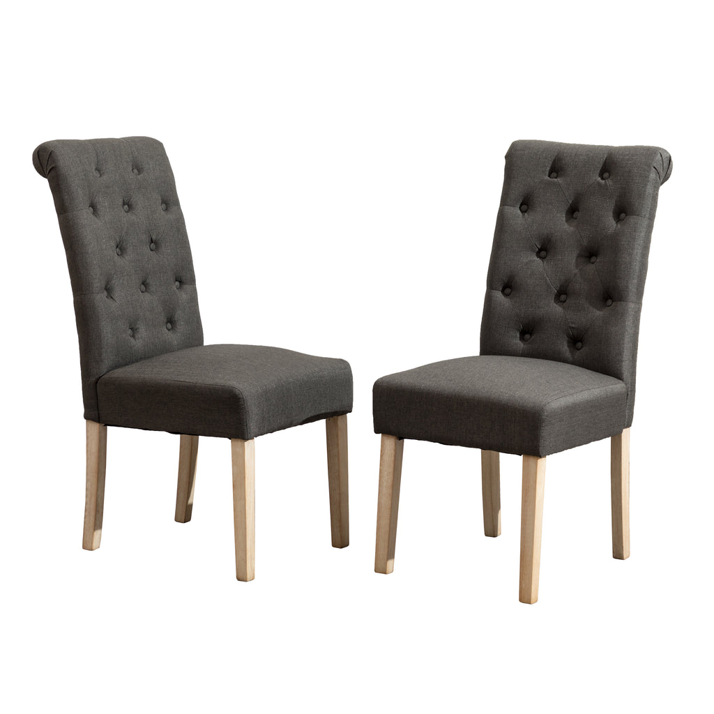 Amonia 5-Piece Dining Set, Turned-Leg Dining Table with 4 Tufted Chairs