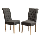 Amonia 5-Piece Dining Set, Turned-Leg Dining Table with 4 Tufted Chairs