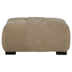 Plather Camel Upholstered Rectangular Ottoman