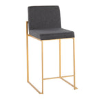 Contemporary High Back Counter Stool