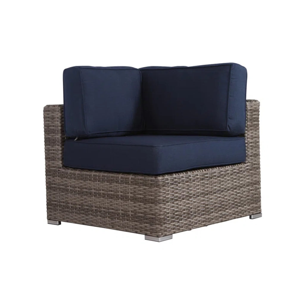 Ready-to-Use 4-Person Wicker Seating Group with Premium Fabric